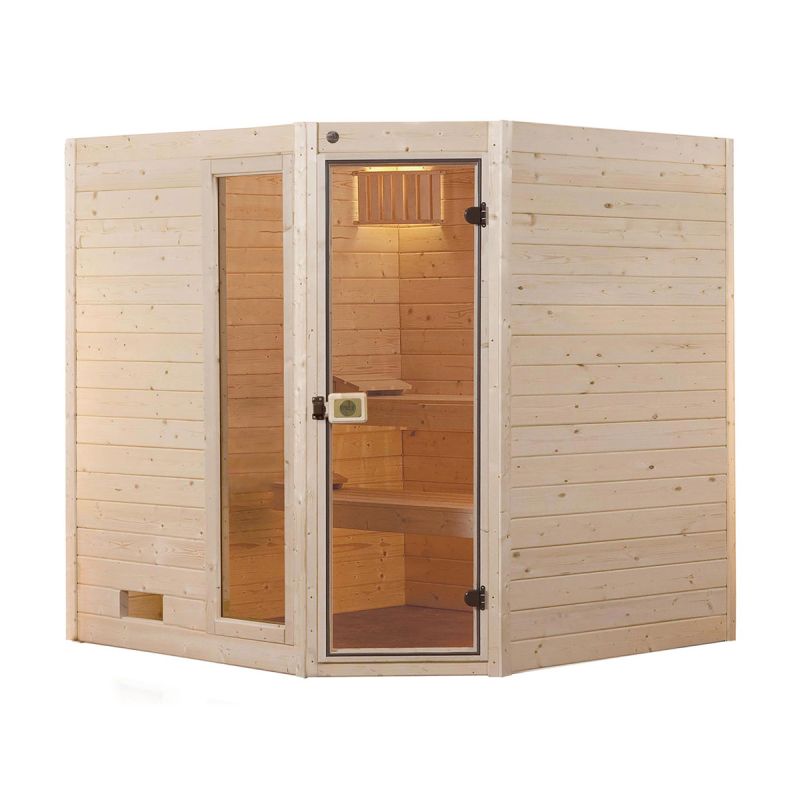 Weka  Massivholz-Sauna Valida Größe 1 Sparset 5,4 kW K inkl integrierter Steuerung