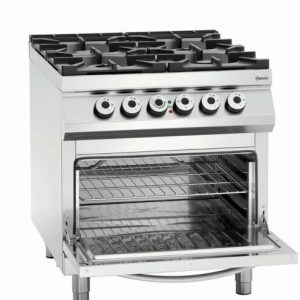 Bartscher Gas 4 Flammen Herd, EBO 2/1GN, 24,5 kW Bartscher Gas 4 Flammen Herd, EBO 2/1GN, 24,5 kW