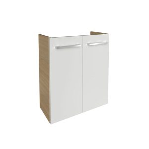 Fackelmann Gäste-WC Waschtischunterschrank SBC 520 x 600 x 243 mm Sandeiche/Weiß Fackelmann Gäste-WC Waschtischunterschrank SBC 520 x 600 x 243 mm Sandeiche/Weiß