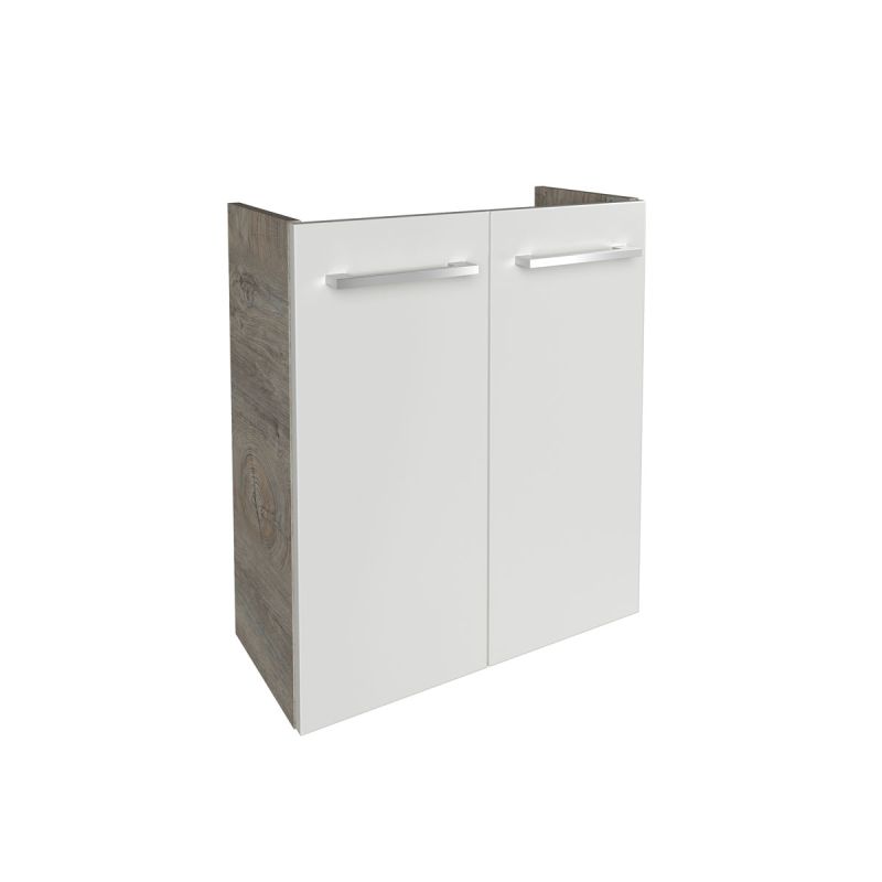 Fackelmann  Gäste-WC Waschtischunterschrank SBC 520 x 600 x 243 mm NatureOak/Weiß
