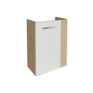 Fackelmann Gäste-WC Waschtischunterschrank links SBC 440 x 600 x 243 mm Sandeiche/Weiß Fackelmann Gäste-WC Waschtischunterschrank links SBC 440 x 600 x 243 mm Sandeiche/Weiß