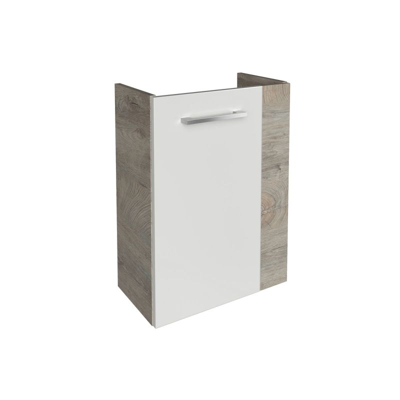 Fackelmann  Gäste-WC Waschtischunterschrank links SBC 440 x 600 x 243 mm NatureOak/Weiß