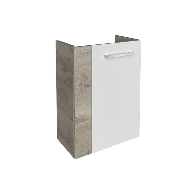 Fackelmann Gäste-WC Waschtischunterschrank rechts SBC 440 x 600 x 243 mm NatureOak/Weiß