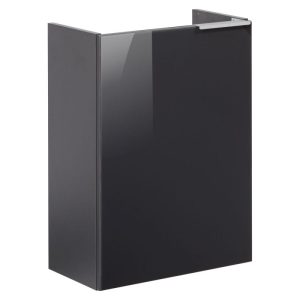 Fackelmann Gäste-WC Waschtischunterschrank links SBC 440 x 600 x 243 mm anthrazit/lackiertes Glas Anthrazit Fackelmann Gäste-WC Waschtischunterschrank links SBC 440 x 600 x 243 mm anthrazit/lackiertes Glas Anthrazit