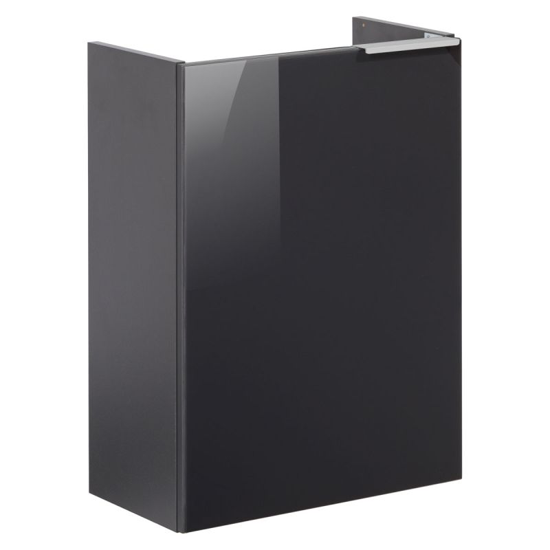 Fackelmann Gäste-WC Waschtischunterschrank links SBC 440 x 600 x 243 mm anthrazit/lackiertes Glas Anthrazit