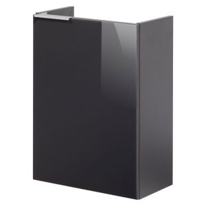 Fackelmann Gäste-WC Waschtischunterschrank rechts SBC 440 x 600 x 243 mm anthrazit/lackiertes Glas Anthrazit Fackelmann Gäste-WC Waschtischunterschrank rechts SBC 440 x 600 x 243 mm anthrazit/lackiertes Glas Anthrazit
