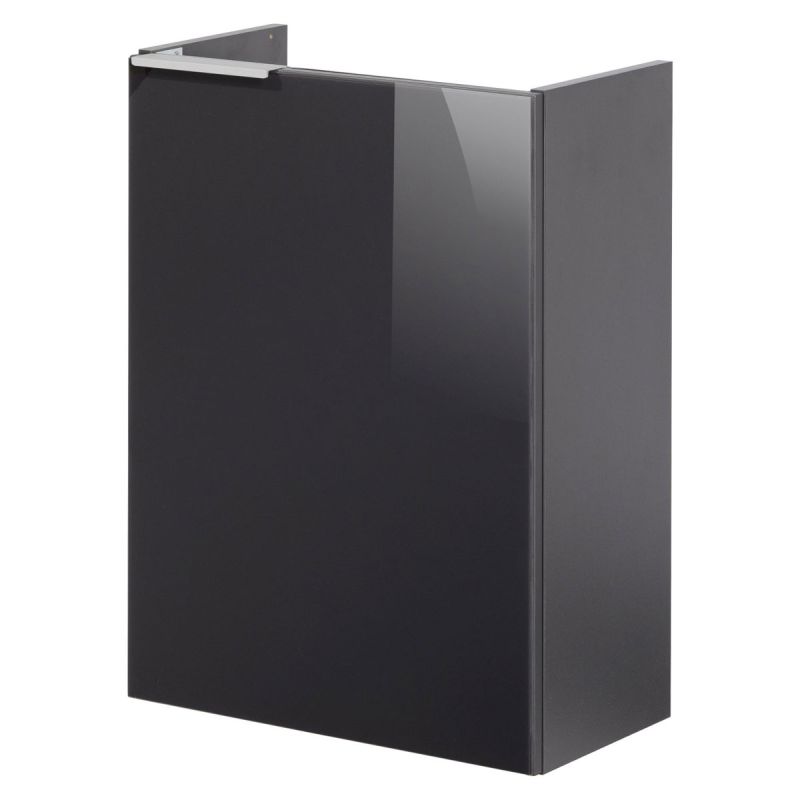 Fackelmann  Gäste-WC Waschtischunterschrank rechts SBC 440 x 600 x 243 mm anthrazit/lackiertes Glas Anthrazit