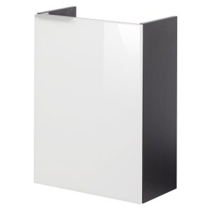 Fackelmann Gäste-WC Waschtischunterschrank rechts SBC 440 x 600 x 243 mm anthrazit/lackiertes Glas Weiß Fackelmann Gäste-WC Waschtischunterschrank rechts SBC 440 x 600 x 243 mm anthrazit/lackiertes Glas Weiß