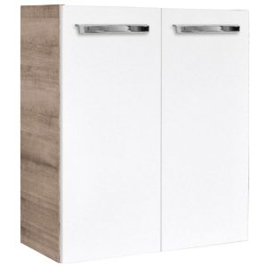 Fackelmann Gäste-WC Waschtischunterschrank SBC 520 x 600 x 243 mm Graueiche/Weiß Fackelmann Gäste-WC Waschtischunterschrank SBC 520 x 600 x 243 mm Graueiche/Weiß