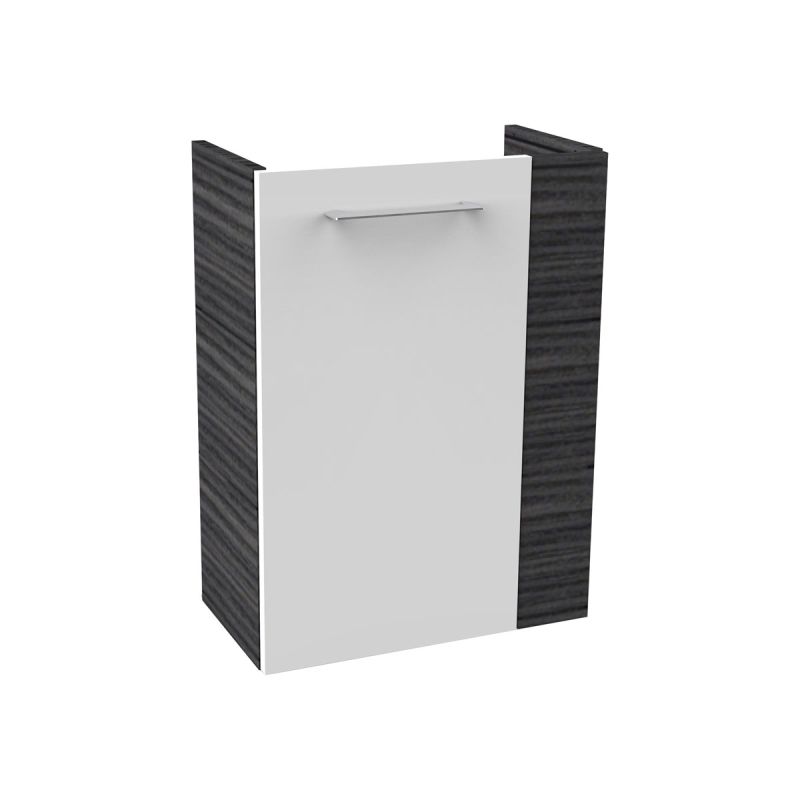 Fackelmann Gäste-WC Waschtischunterschrank links SBC 440 x 600 x 243 mm DarkOak/Weiß