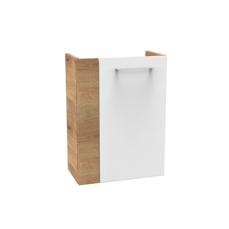 Fackelmann  Gäste-WC Waschtischunterschrank rechts SBC 440 x 600 x 243 mm AstEiche/Weiß