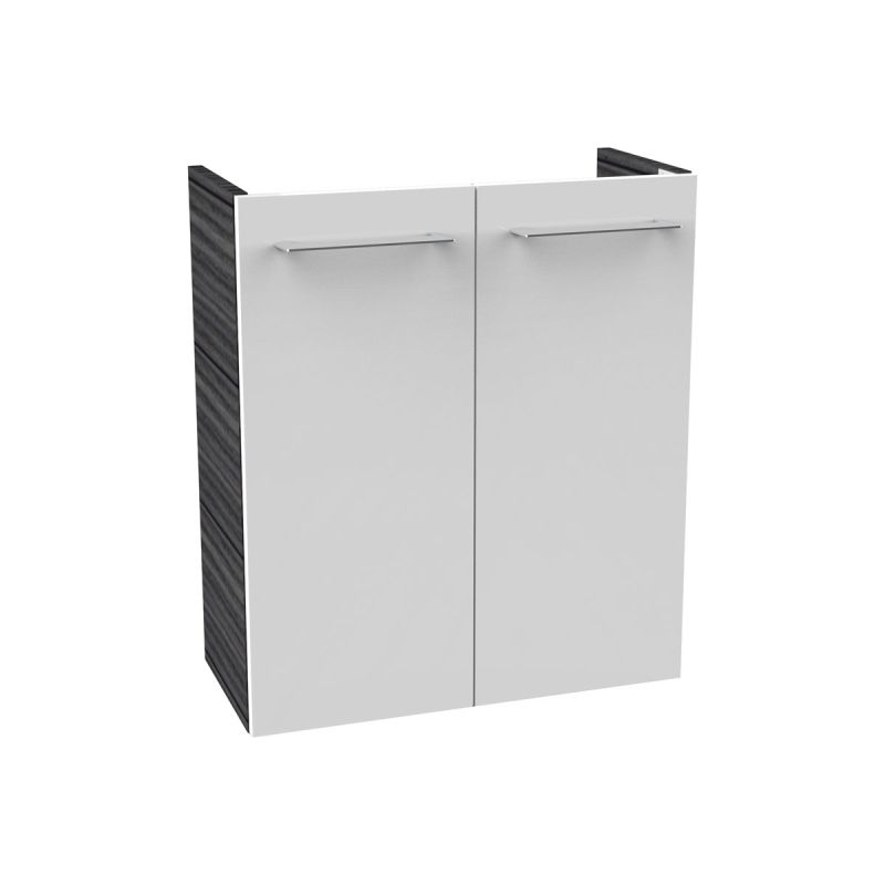 Fackelmann Gäste-WC Waschtischunterschrank SBC 520 x 600 x 243 mm DarkOak/Weiß