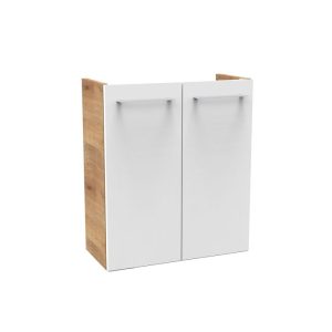 Fackelmann Gäste-WC Waschtischunterschrank SBC 520 x 600 x 243 mm AstEiche/Weiß Fackelmann Gäste-WC Waschtischunterschrank SBC 520 x 600 x 243 mm AstEiche/Weiß