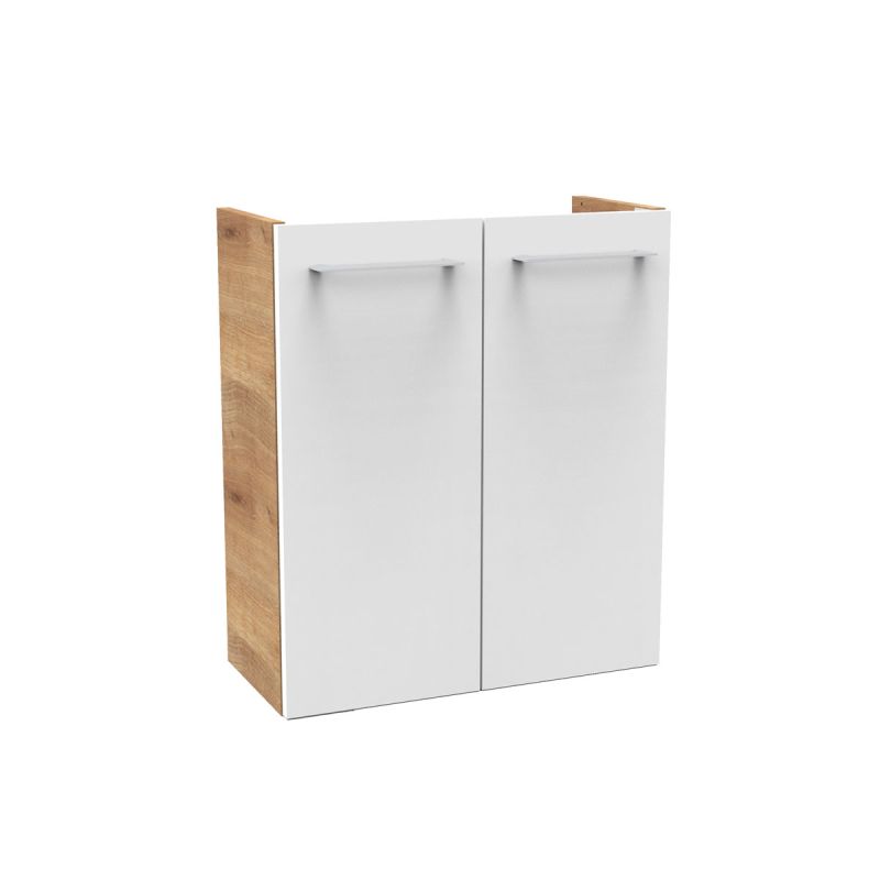 Fackelmann Gäste-WC Waschtischunterschrank SBC 520 x 600 x 243 mm AstEiche/Weiß