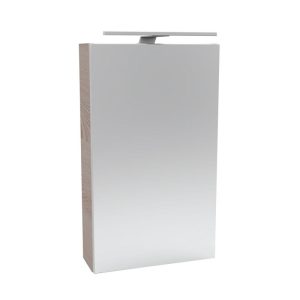Fackelmann Gäste-WC Spiegelschrank links SBC 400 x 680 x 153 mm Alaska-Esche Fackelmann Gäste-WC Spiegelschrank links SBC 400 x 680 x 153 mm Alaska-Esche