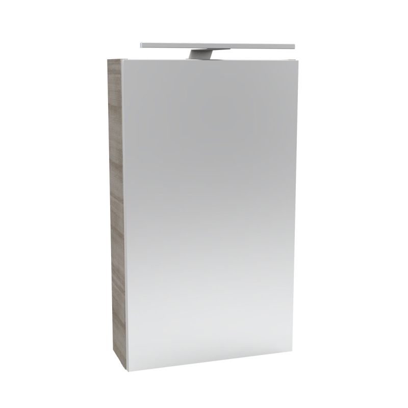 Fackelmann Gäste-WC Spiegelschrank links SBC 400 x 680 x 153 mm Graueiche