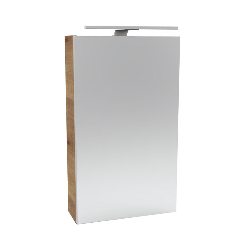 Fackelmann Gäste-WC Spiegelschrank links SBC 400 x 680 x 153 mm AstEiche