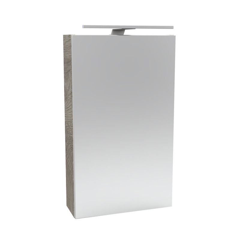 Fackelmann Gäste-WC Spiegelschrank links SBC 400 x 680 x 153 mm NatureOak