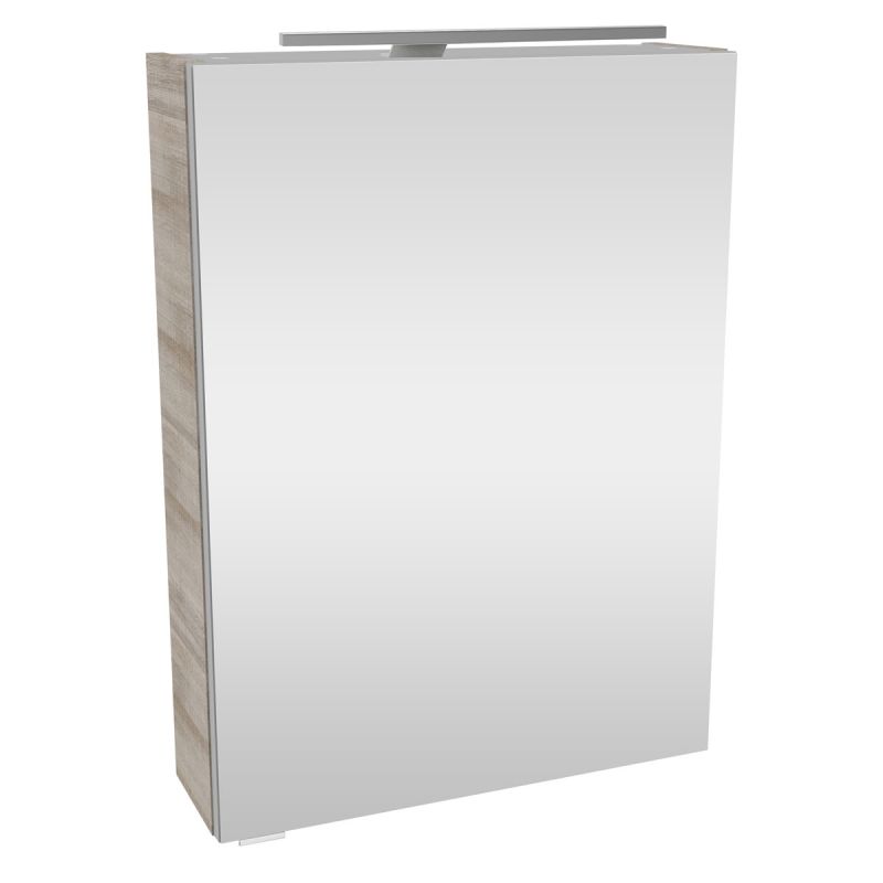 Fackelmann Gäste-WC Spiegelschrank rechts SBC 500 x 680 x 153 mm GrauEiche