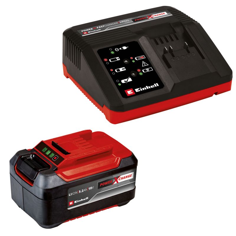 Einhell Starter-Kit 5,2Ah und 4A Fastcharger