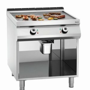 Bartscher Elektro-Griddleplatte, 1/2 glatt, 1/2 gerillt, 800x900x900-950mm, 15 kW Bartscher Elektro-Griddleplatte, 1/2 glatt, 1/2 gerillt, 800x900x900-950mm, 15 kW
