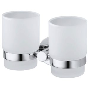 Haceka Kosmos Becherhalter doppelt Glas Chrom Haceka Kosmos Becherhalter doppelt Glas Chrom