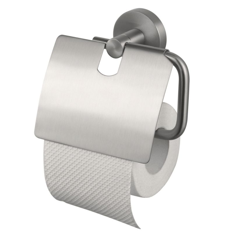 Haceka Toilettenpapierhalter mit Deckel Kosmos Gebürstet