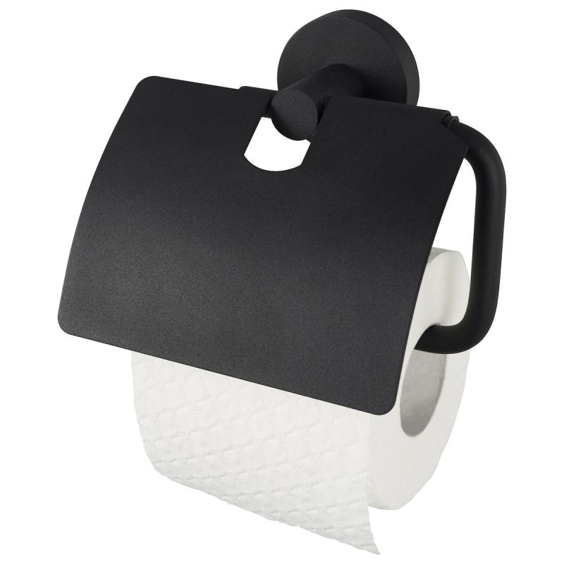 Haceka Toilettenpapierhalter mit Deckel Kosmos schwarz