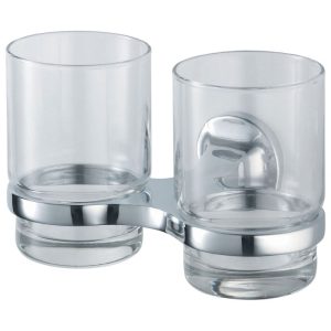 Haceka Aspen Becherhalter doppelt Glas Chrom Haceka Aspen Becherhalter doppelt Glas Chrom