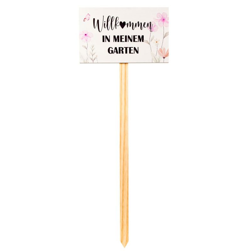 Gartenstecker Willkommen