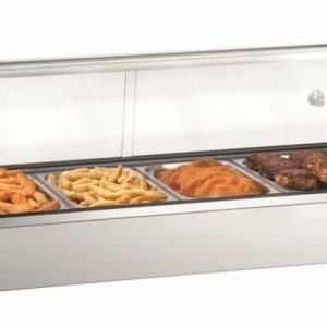 Bartscher Heiße Aufsatzvitrine R4 für 4 x 1/3 GN, Breite 775mm Bartscher Heiße Aufsatzvitrine R4 für 4 x 1/3 GN, Breite 775mm