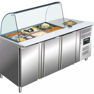 SARO Saladette mit Glasaufsatz GN 3100 TNS SARO Saladette mit Glasaufsatz GN 3100 TNS