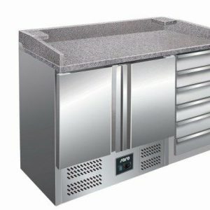 SARO Pizzatisch PZ9001, 2 Türen, 6 Schubladen, Breite 1420mm SARO Pizzatisch PZ9001, 2 Türen, 6 Schubladen, Breite 1420mm