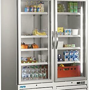 SARO Kühlschrank mit Glastür, 2-türig – weiß G 920 SARO Kühlschrank mit Glastür, 2-türig – weiß G 920