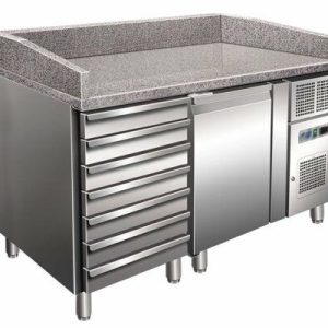Pizzakühltisch 1610, 1515x800x1000 mm inkl. Aufkantung Pizzakühltisch 1610, 1515x800x1000 mm inkl. Aufkantung