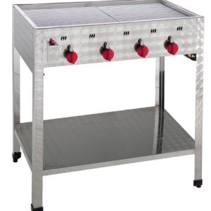 Gas-Kombi-Tischbräter, Standmodell 4 Brenner 16kW Propangas Gas-Kombi-Tischbräter, Standmodell 4 Brenner 16kW Propangas