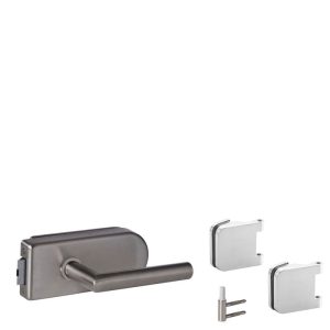 Alpertec Glastürbeschlag-Set Valencia satiniert 3-teilig Alpertec Glastürbeschlag-Set Valencia satiniert 3-teilig