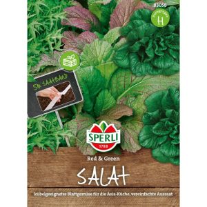 Sperli Asia-Salatmischung Red und Green 5 m Saatband Sperli Asia-Salatmischung Red und Green 5 m Saatband