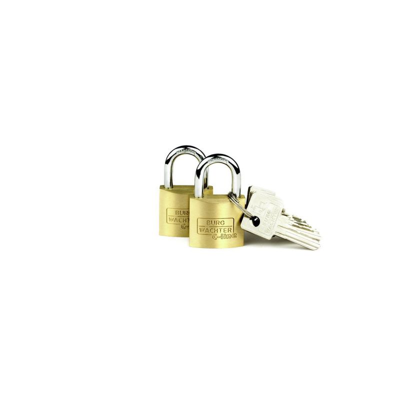Burg Wächter Vorhängeschloss-Set Duo 222 48,9 30 x 48,9 x 11,7 mm Messing
