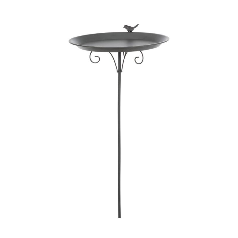 Trixie  Vogeltränke mit Fuß 1800ml/ Durchmesser 35 cm grau