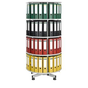 4 Etagen Ordner-Drehsäule, ohne Ordner, H 1660 mm 4 Etagen Ordner-Drehsäule, ohne Ordner, H 1660 mm