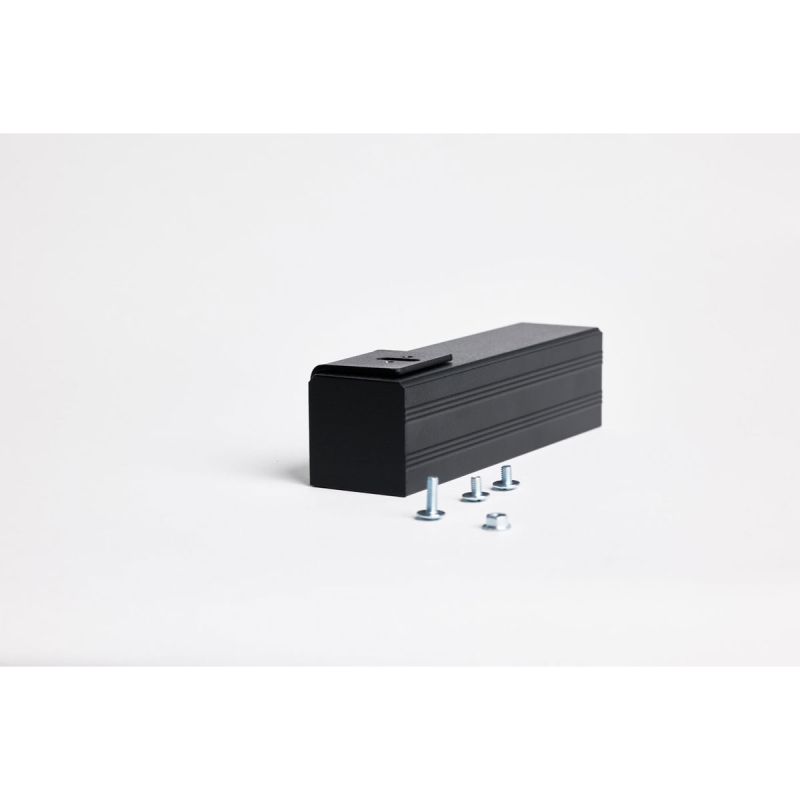 Hibitaro Endkappen für obere Laufschiene für 1-läufige Deckenschiene Schwarz Rau