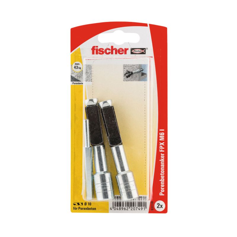 Fischer Porenbetonanker FPX - I M6 mm 2 Stück