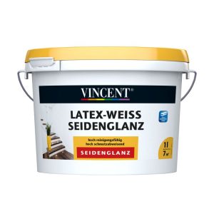 Vincent Latex-Weiß Seidenglänzend 1 L Vincent Latex-Weiß Seidenglänzend 1 L
