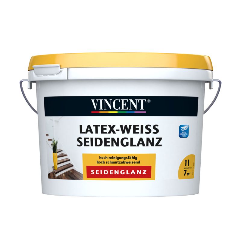 Vincent Latex-Weiß Seidenglänzend 1 L