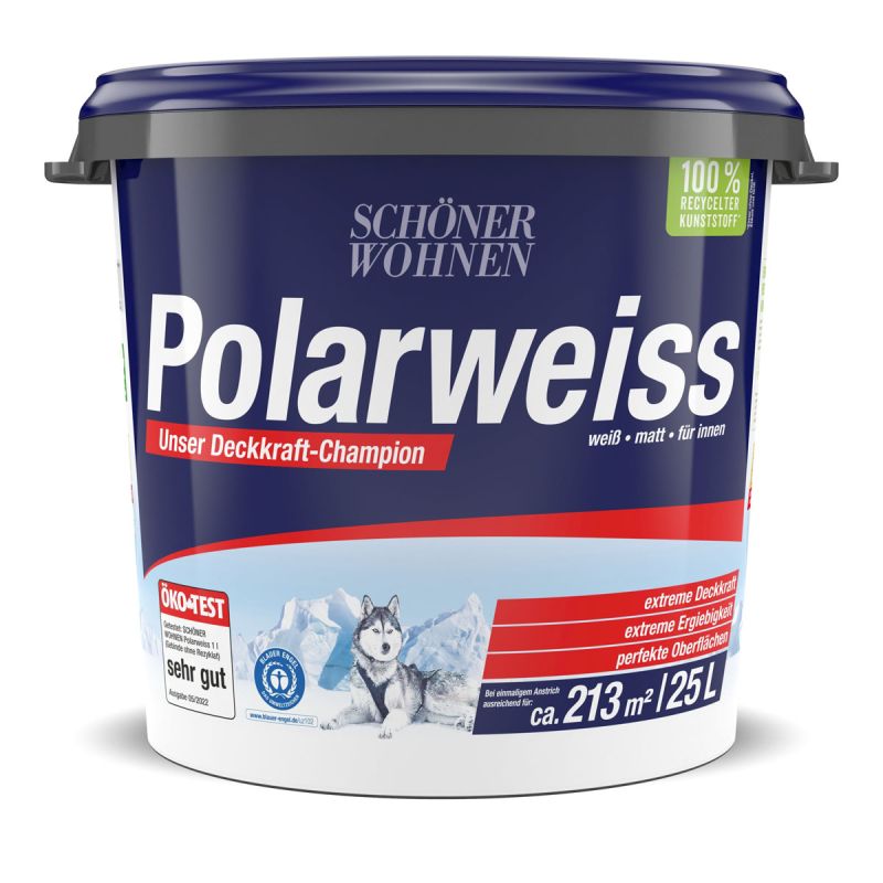 Schöner Wohnen Farbe Wand- und Deckenfarbe Polarweiß 25 L