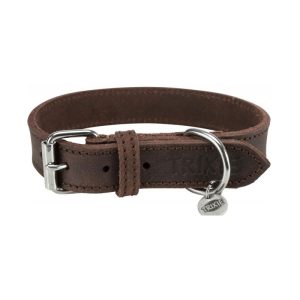 Trixie Rustic Fettleder Halsband dunkelbraun S-M Trixie Rustic Fettleder Halsband dunkelbraun S-M