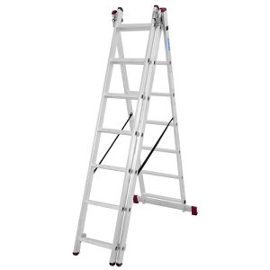 Krause Aluminium-Allzweckleiter 3x 7 Sprossen Krause Aluminium-Allzweckleiter 3x 7 Sprossen