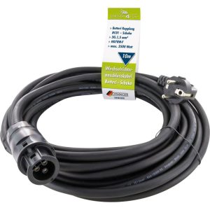 Schwaiger Anschlusskabel Batterie auf Schuko für Wechselrichter 10 m Schwaiger Anschlusskabel Batterie auf Schuko für Wechselrichter 10 m