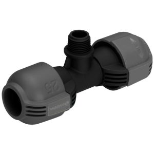 Gardena T-Stück 25 mm 1/2 Zoll Außengewinde Gardena T-Stück 25 mm 1/2 Zoll Außengewinde